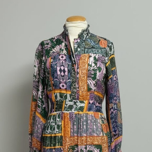 Oliphant purple floral Janeiro maxi dress, size S, NEW WITH TAGS! - Picture 2 of 3